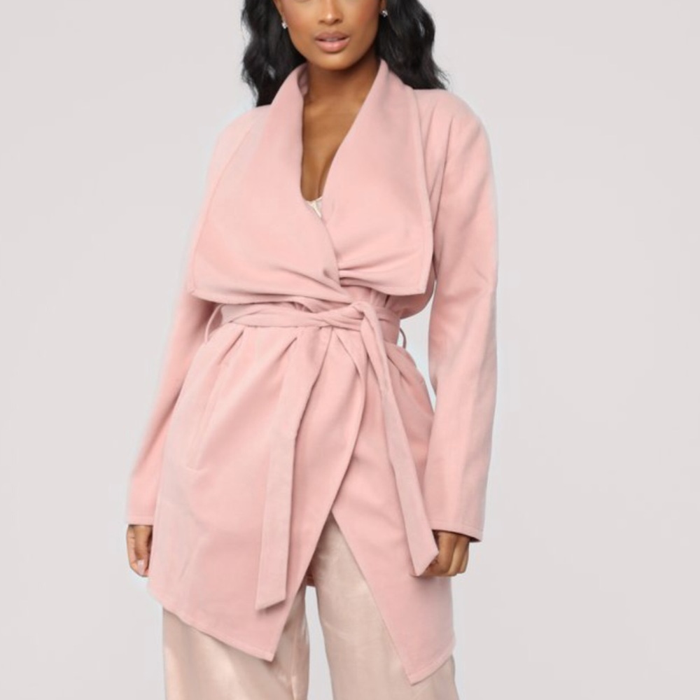 BRAND NEW FAUX WOOL COAT L